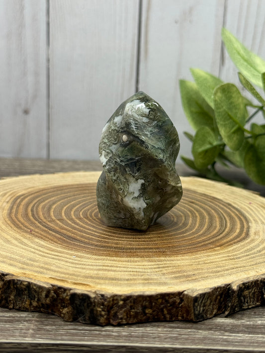 Moss Agate Flames