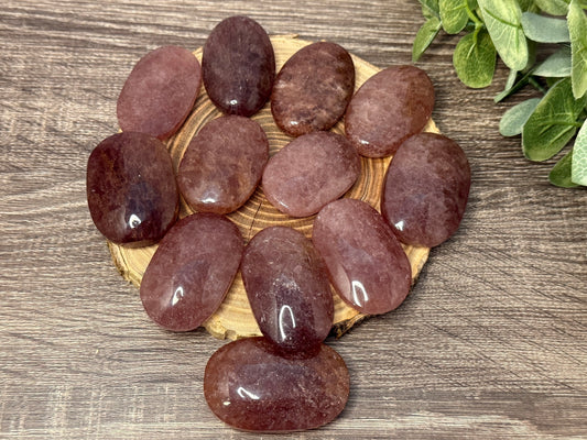 Strawberry Quartz Palm Stone