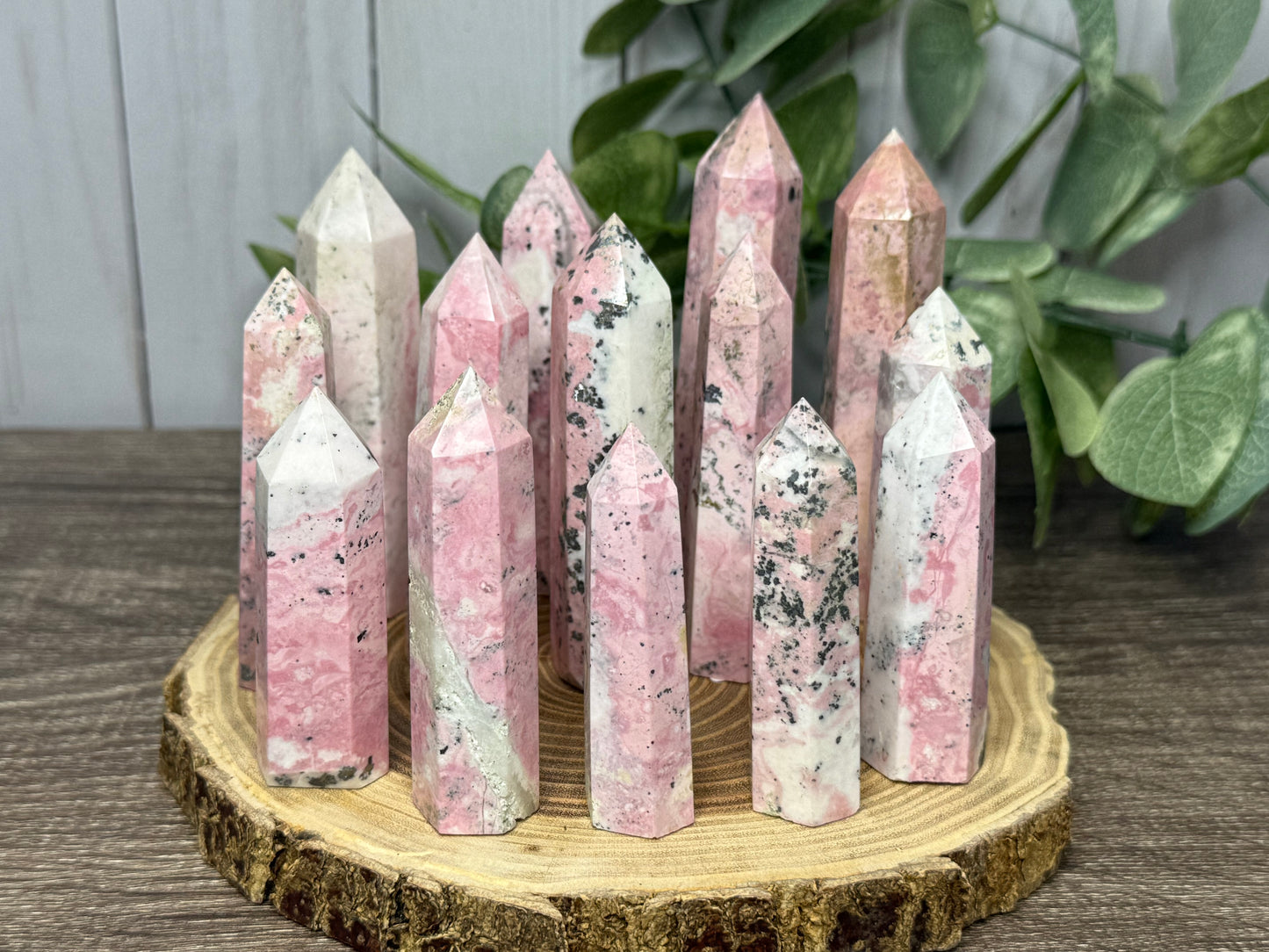 Pink Rhodonite Towers