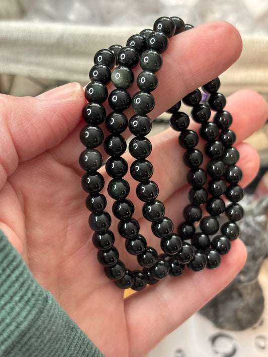 Rainbow Obsidian - Bracelet 6 mm