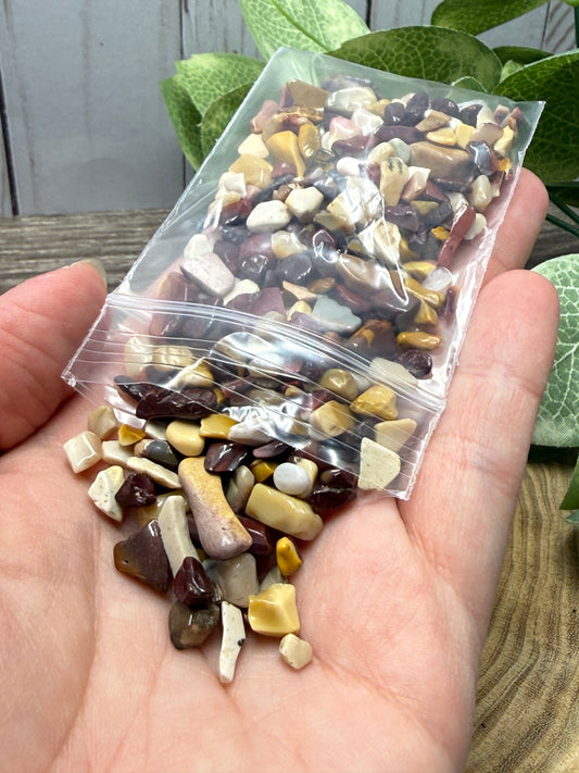 Mookaite Crystal Chip Bag