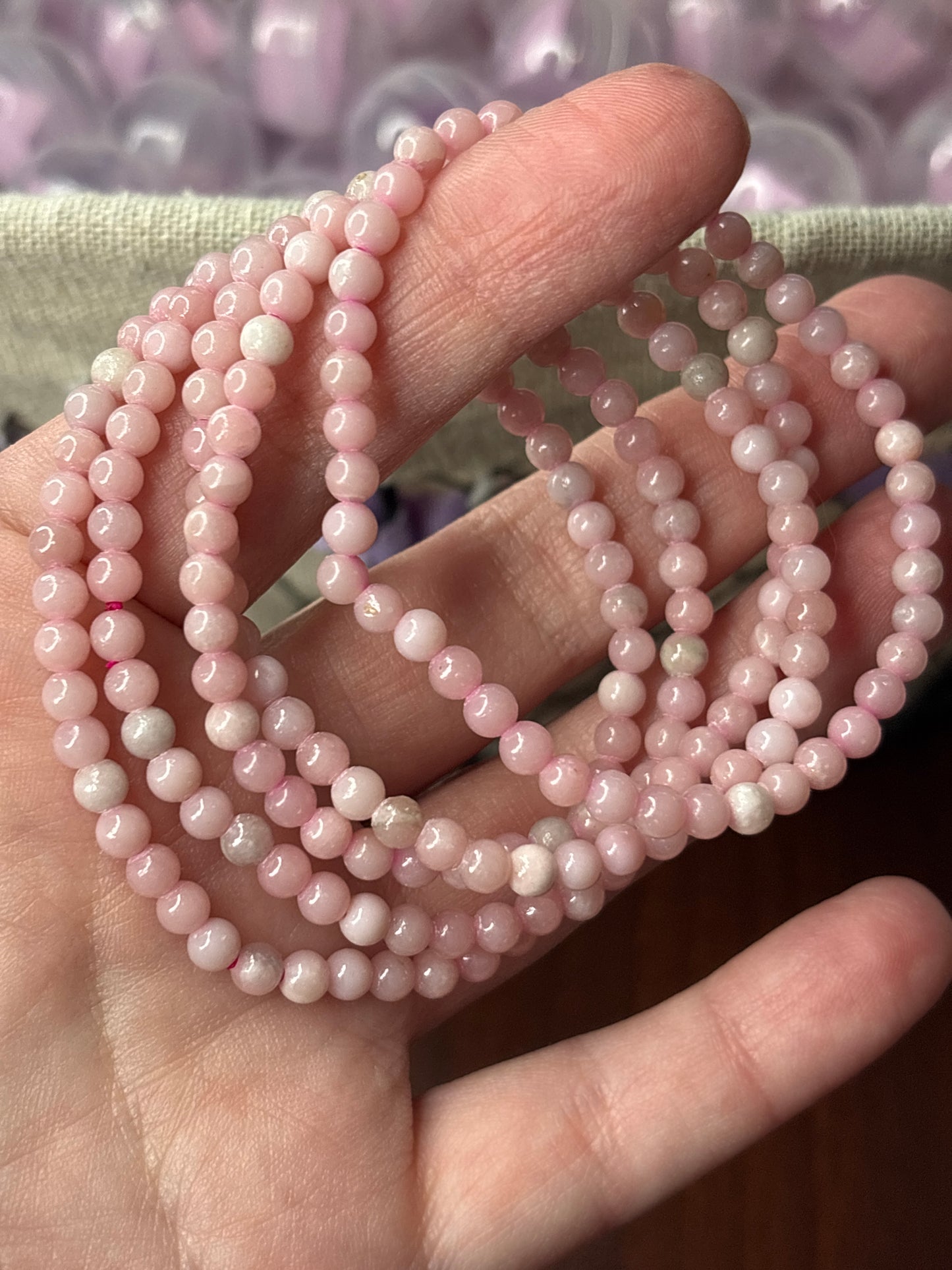 Pink Opal - Bracelet 4 mm