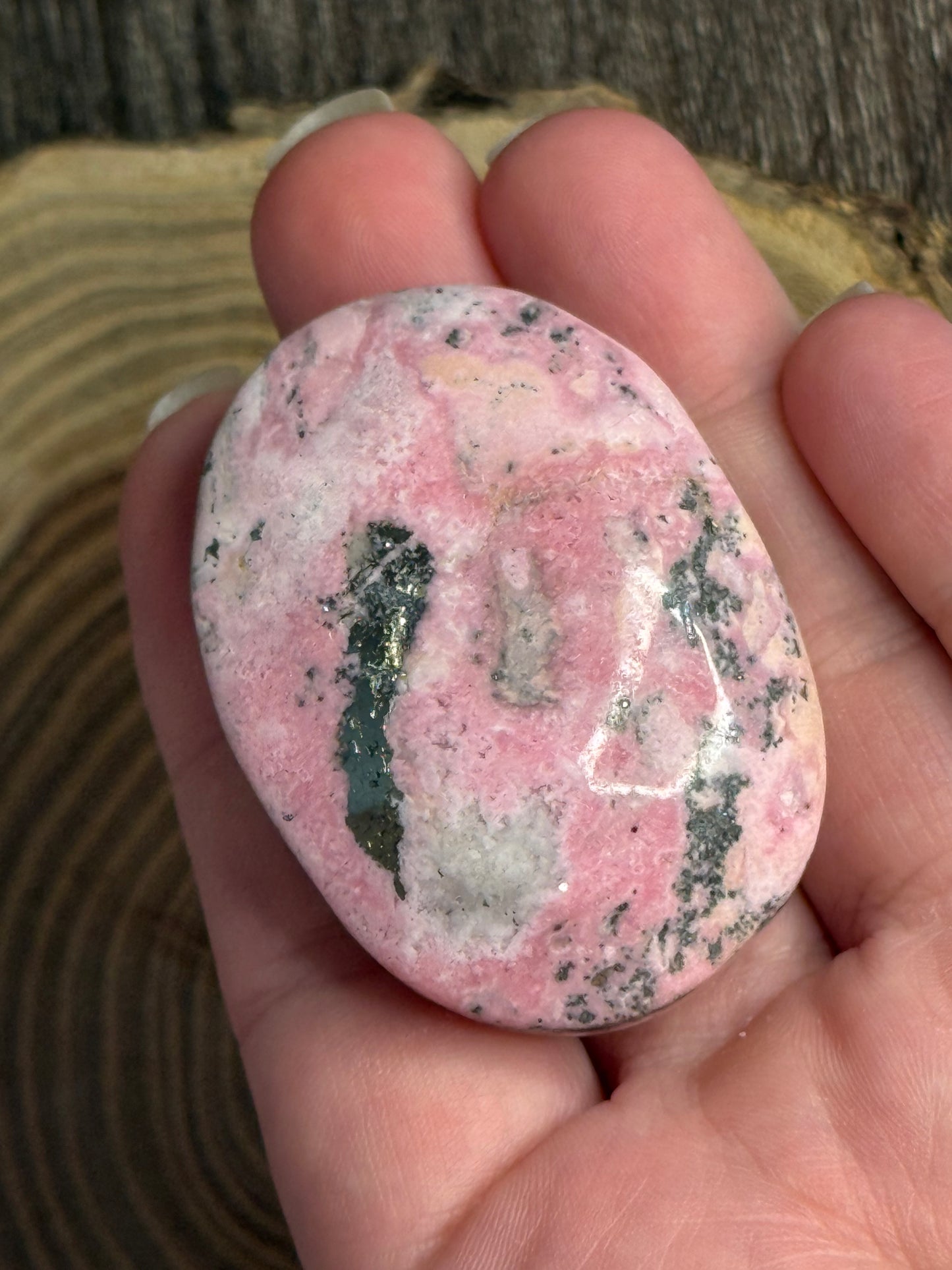 Pink Rhodonite Palm Stones
