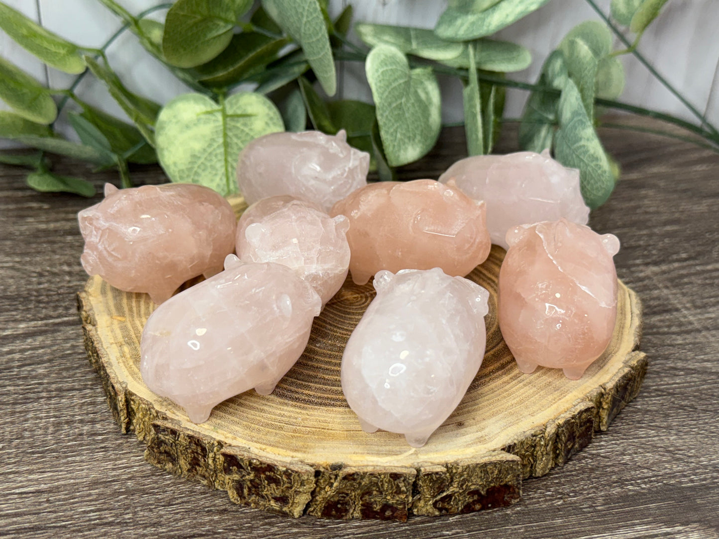 Pig with Mohawk Sunglasses - Rose Quartz