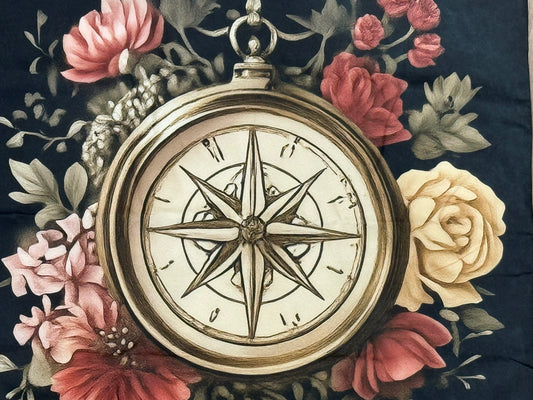 Floral Compass Pillow Case