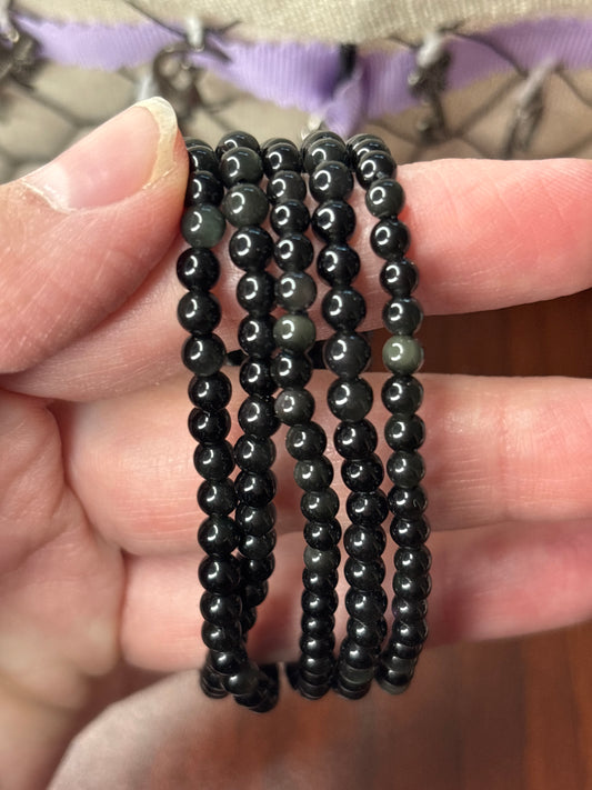 Rainbow Obsidian - Bracelet 4 mm