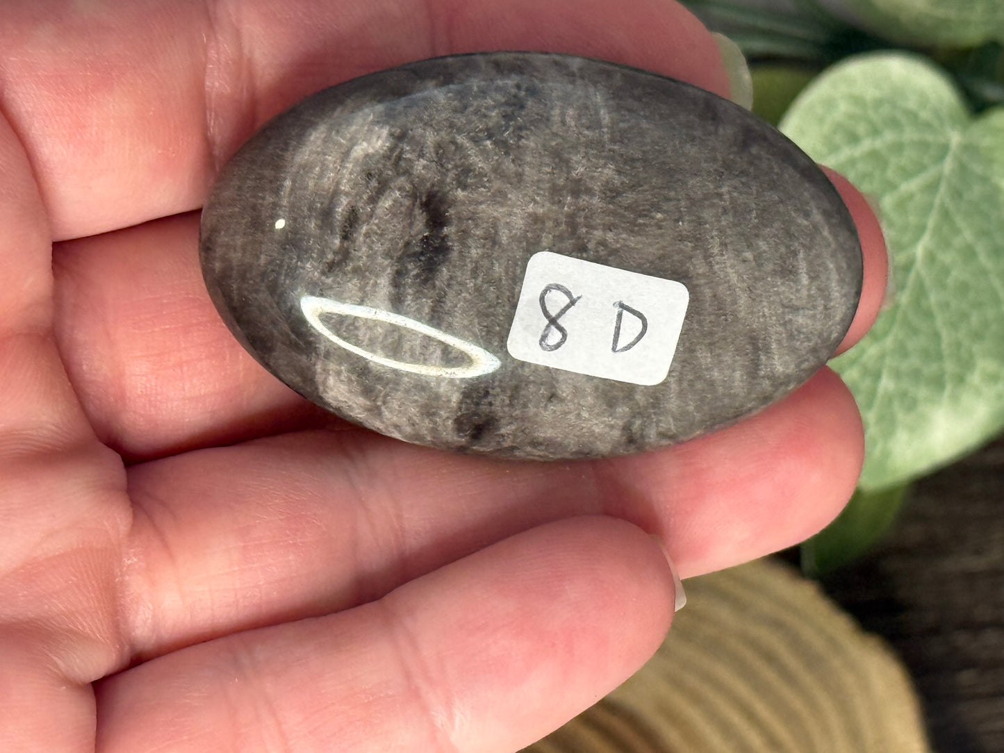 Obsidian - Silver Sheen Palm Stones