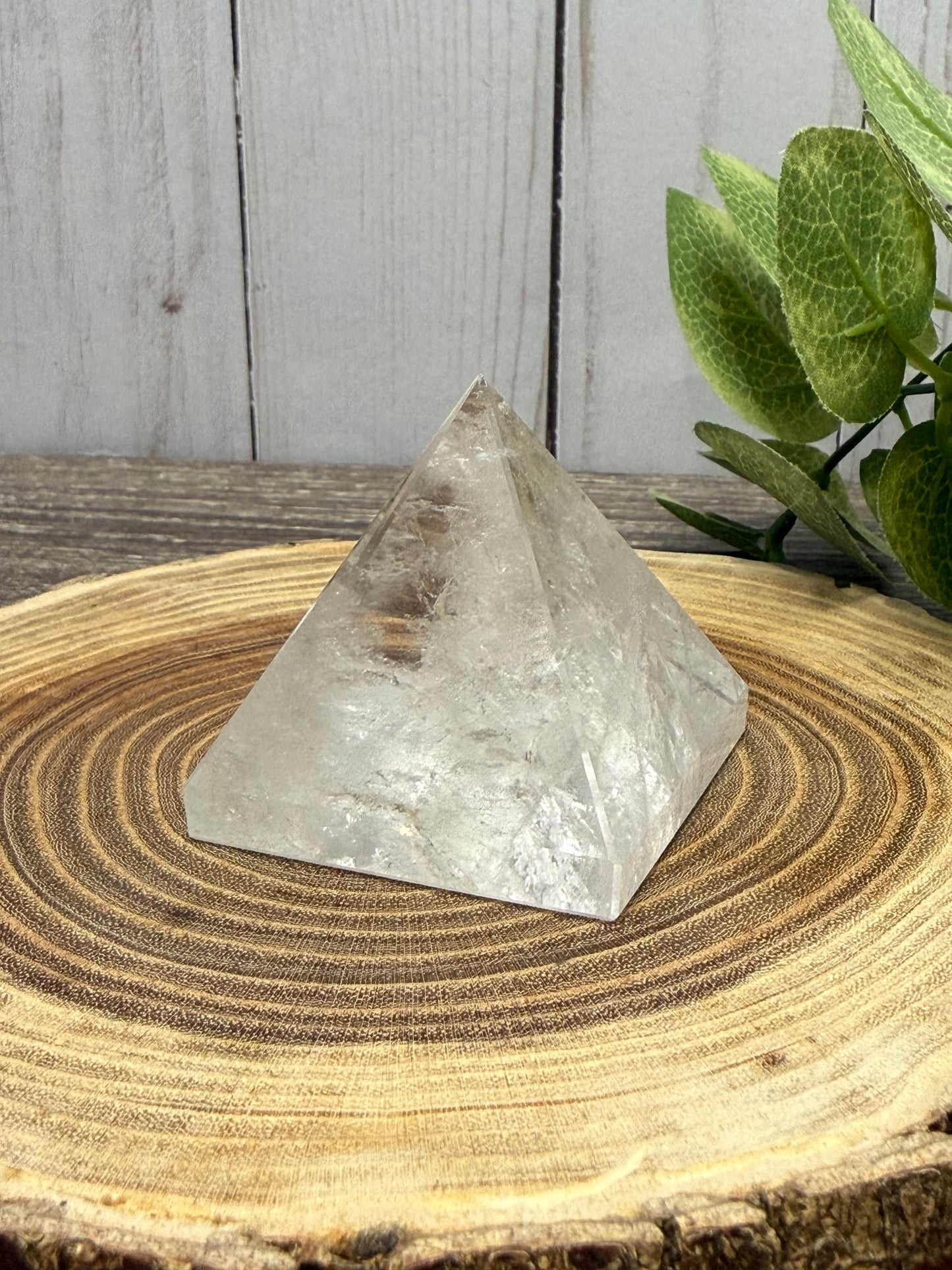 Clear Quartz Pyramid Carving