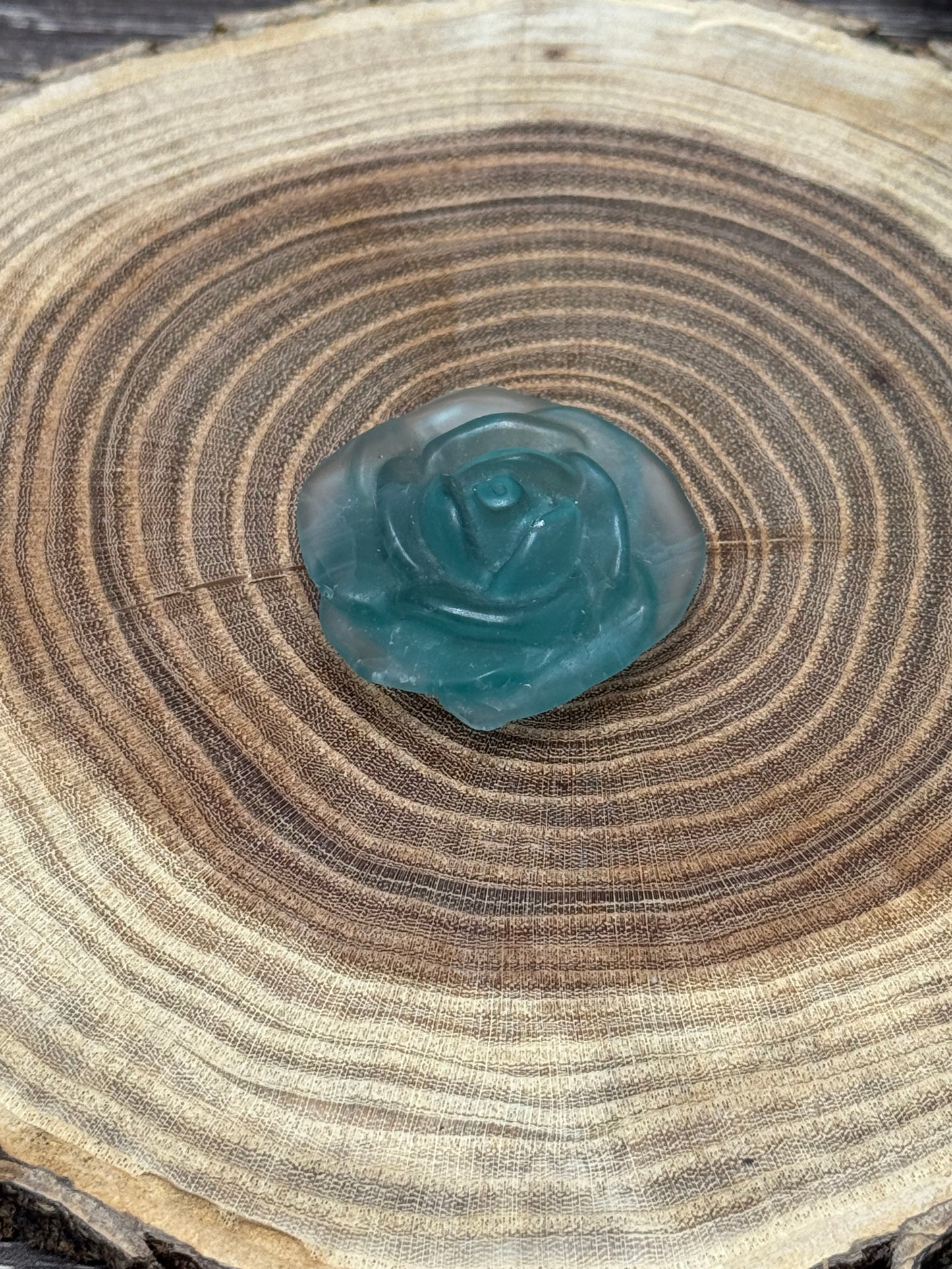 Fluorite Rose Carving
