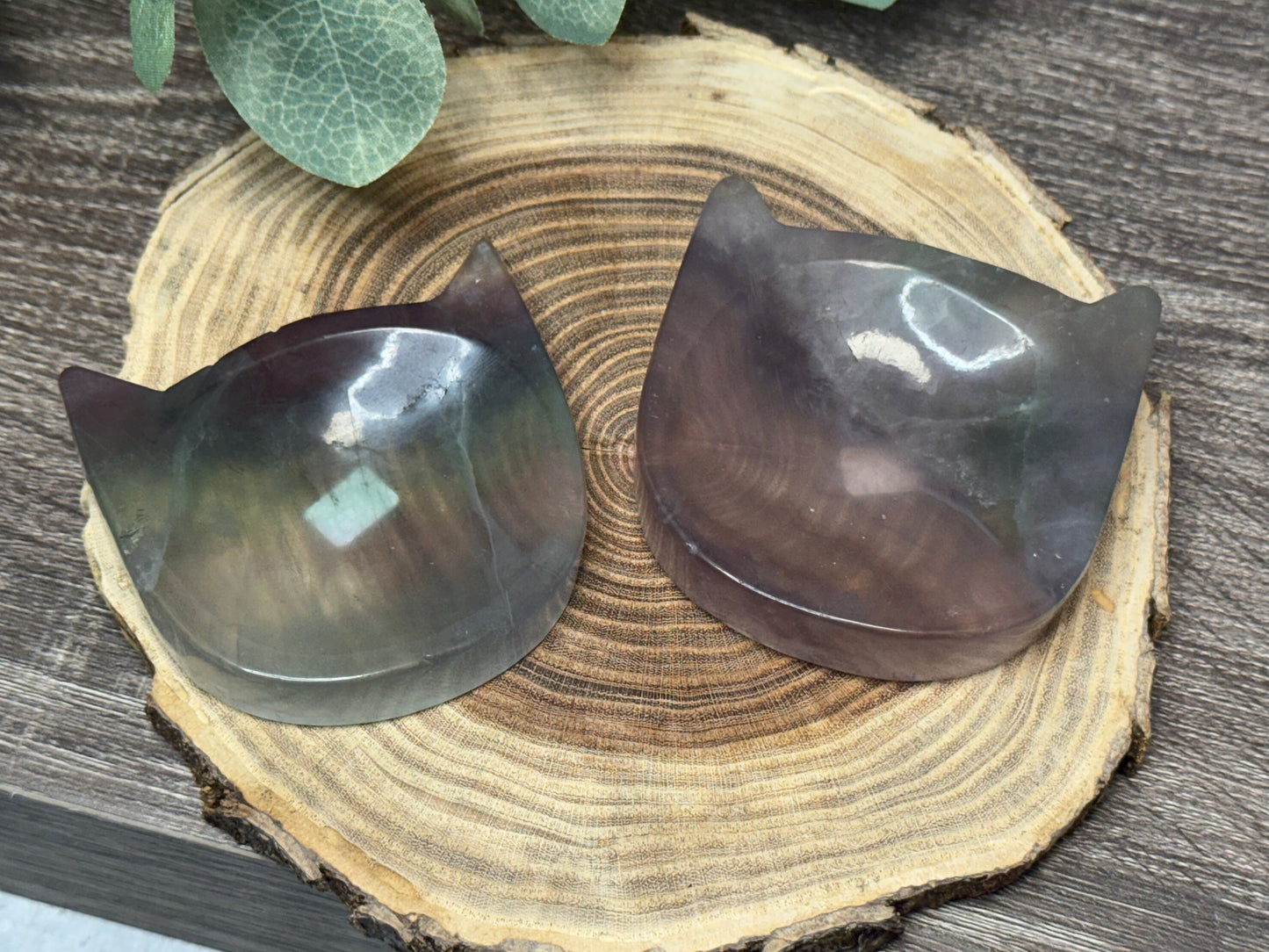 Cat Head Bowls - Fluorite