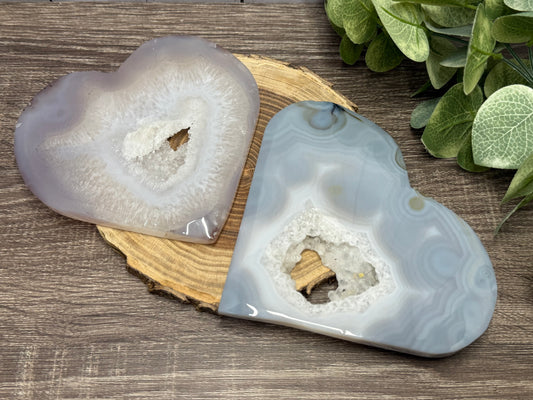 Druzy Agate Hearts (Large)