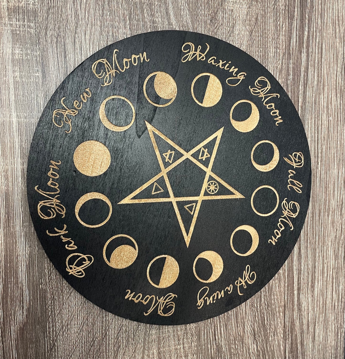 Pendulum Board - 8” Large Star & Moon Phases
