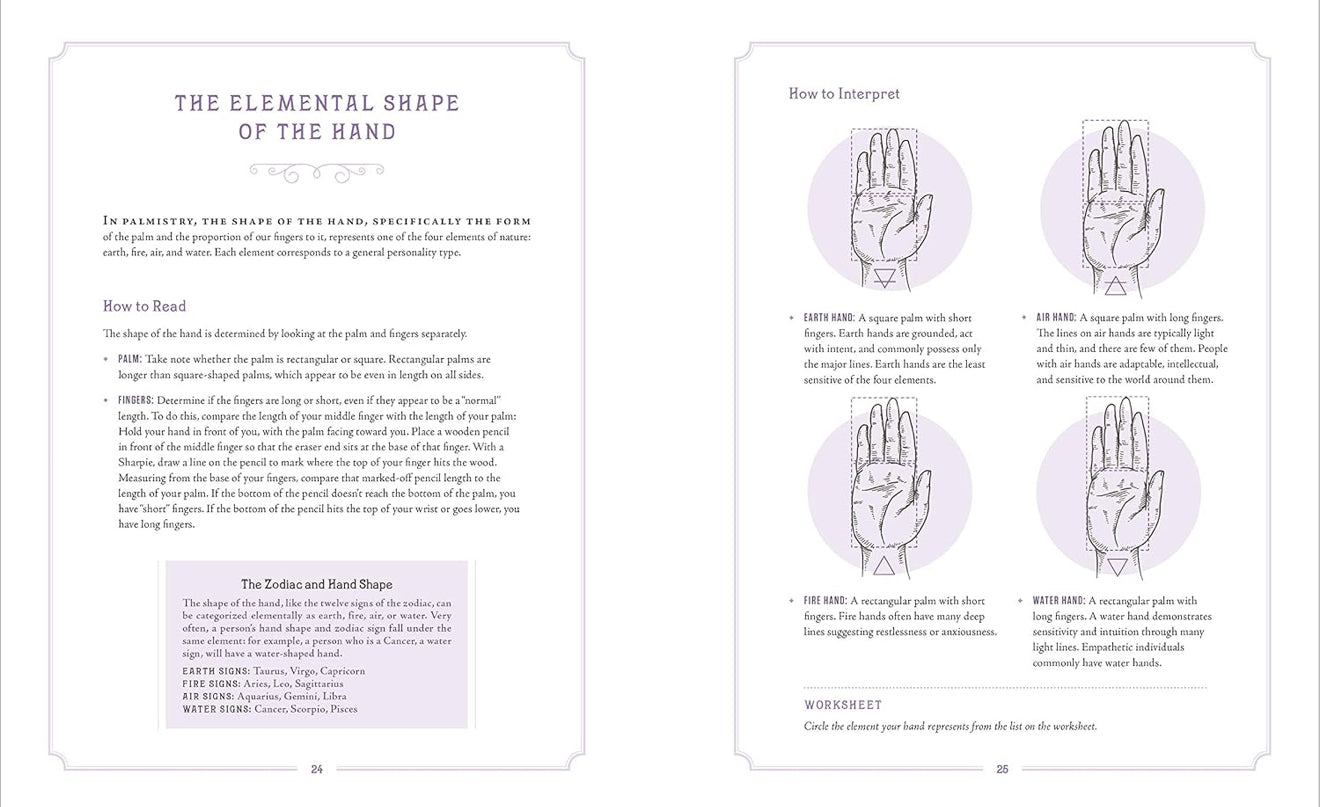 Handful of Stars: A Palmistry Guidebook and Hand Printing Kit