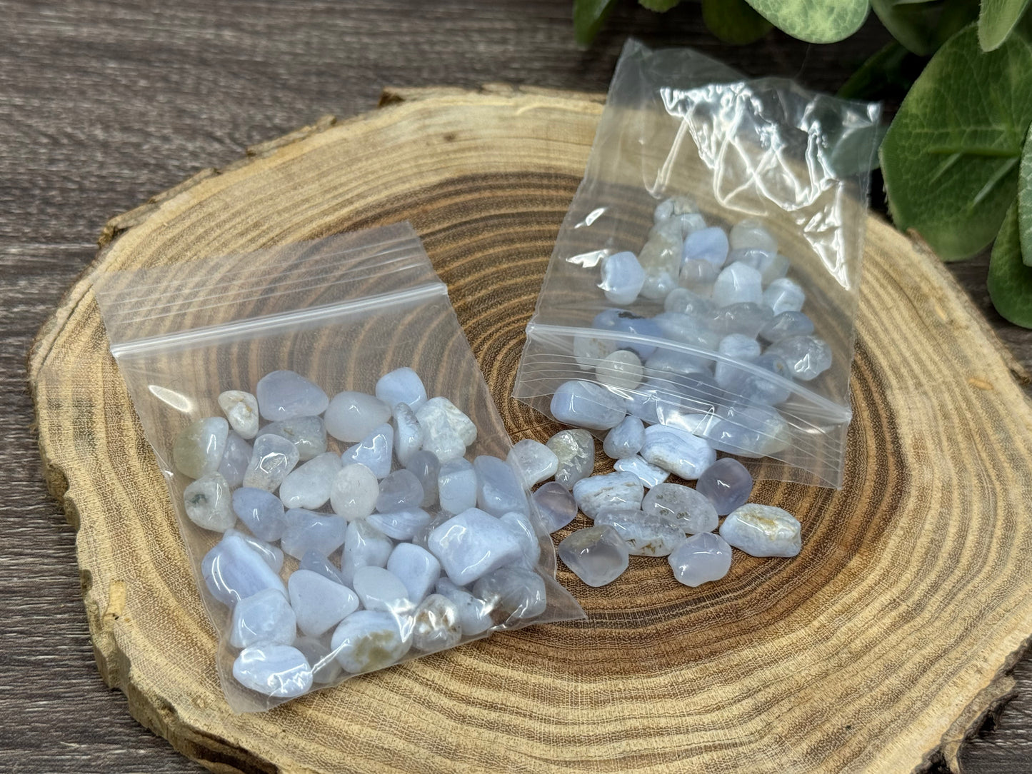 Blue Lace Agate Crystal Chips