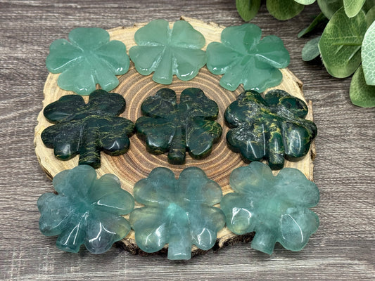 Four Leaf Clovers - various crystals
