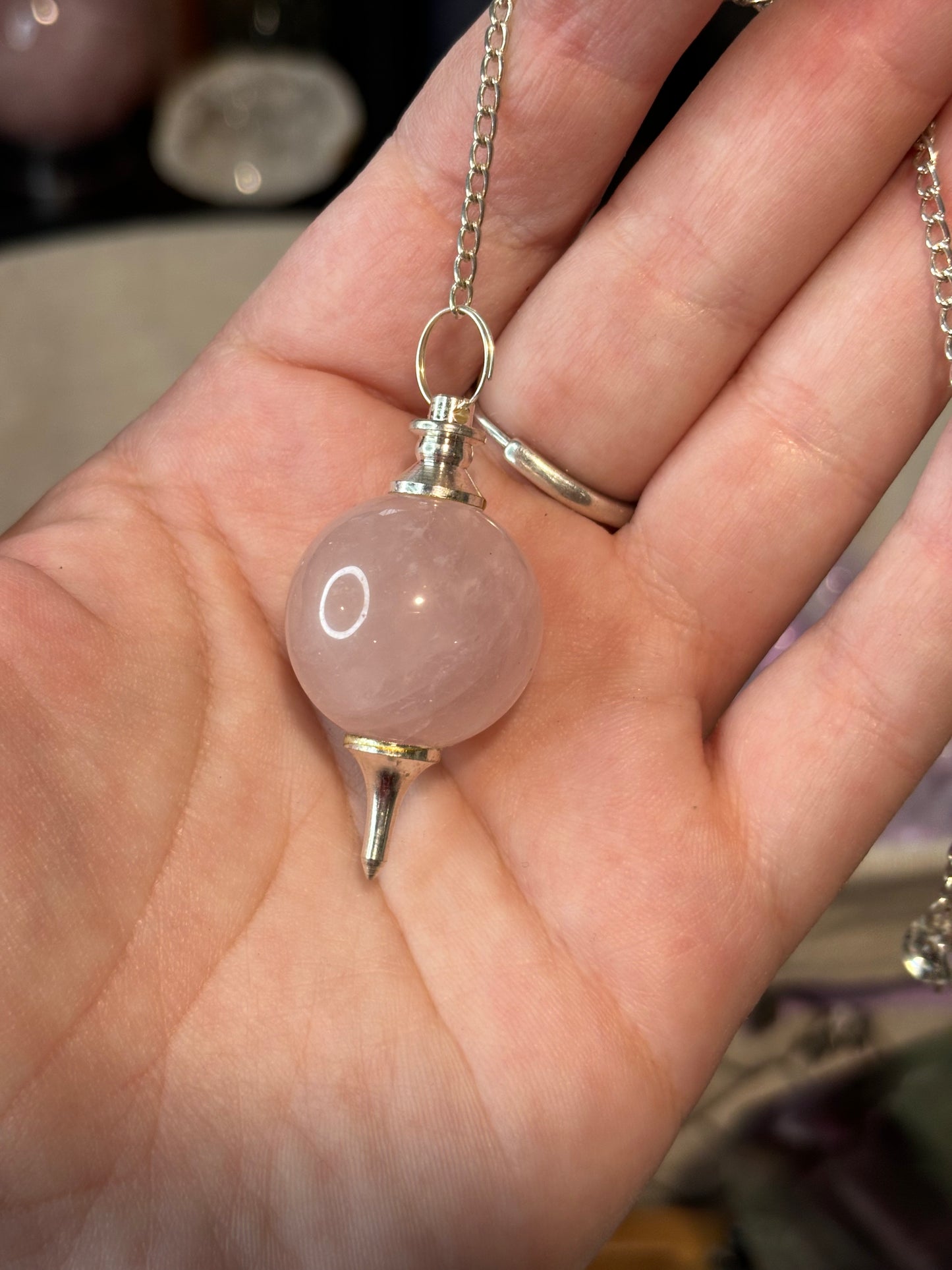 Pendulum Rounded - Rose Quartz