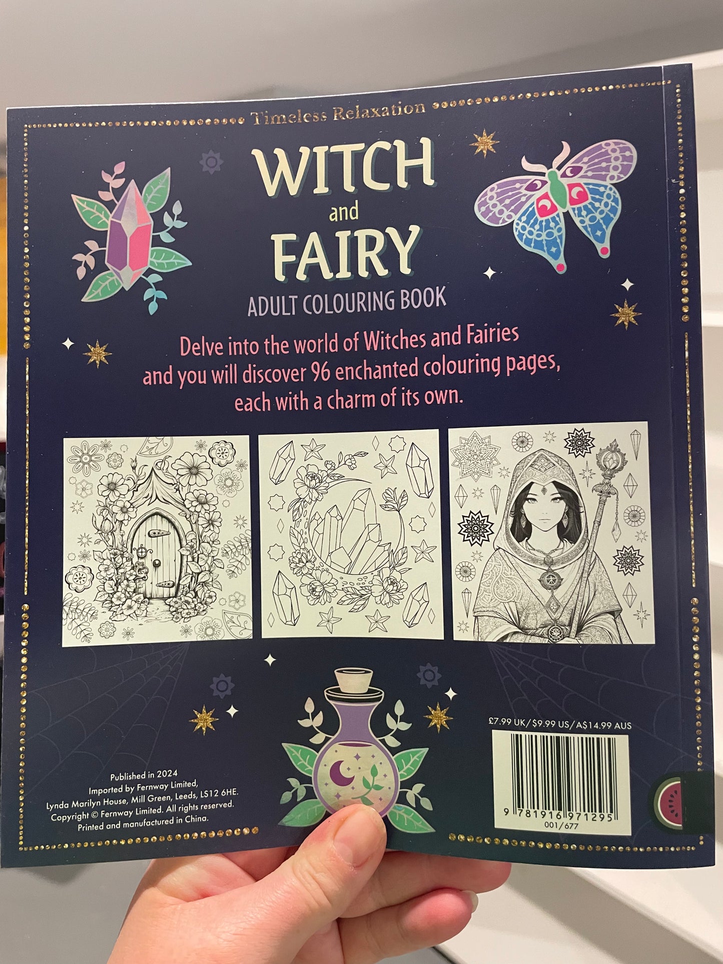 Witch and Fairy Adult Colouring Book