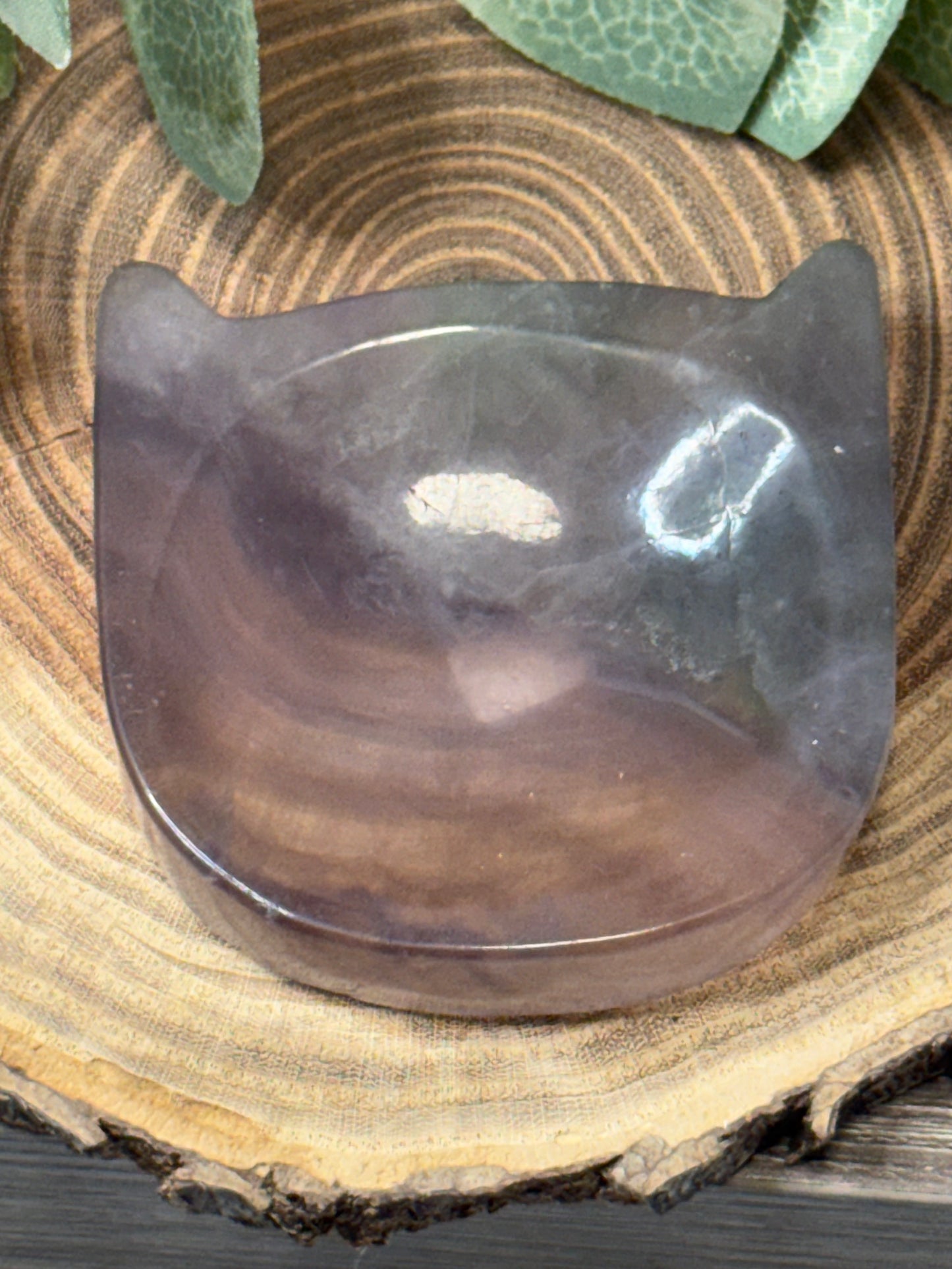 Cat Head Bowls - Fluorite
