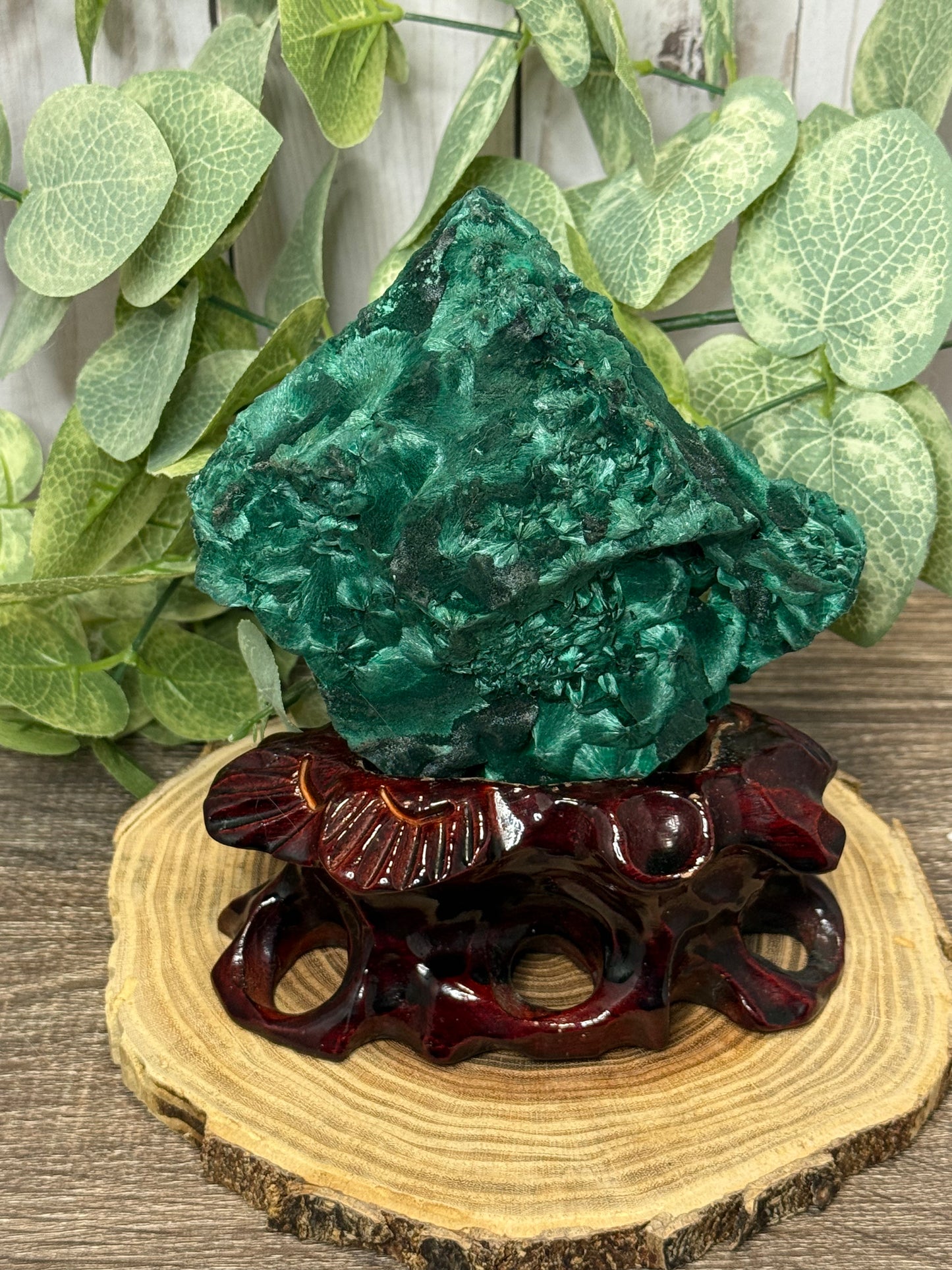Malachite Statement Piece with Stand