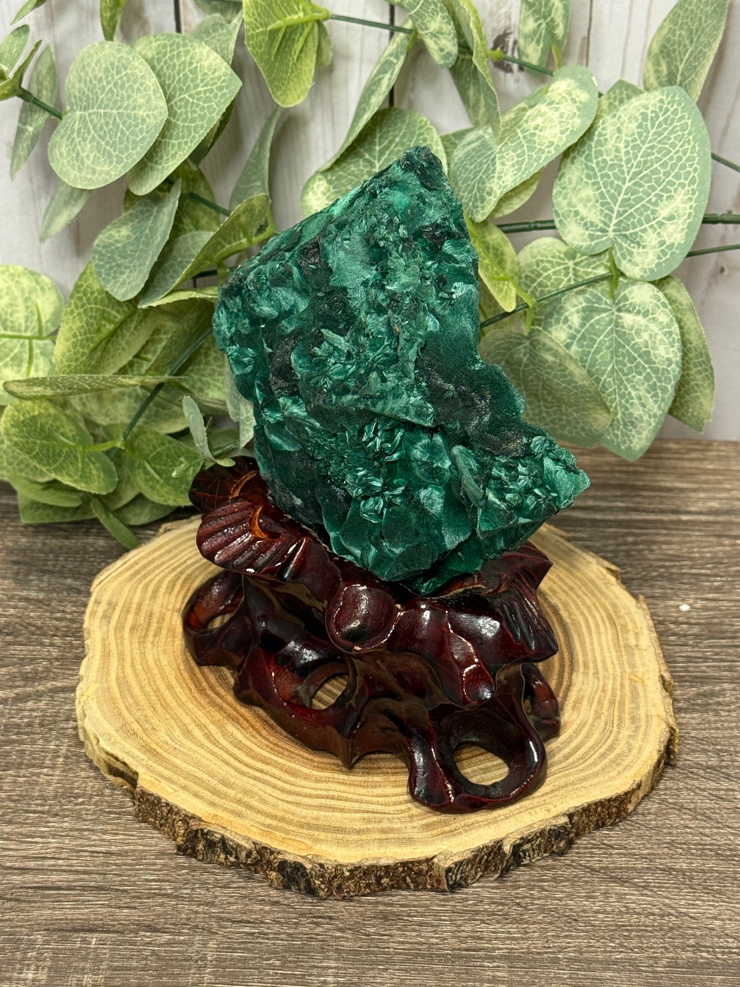 Malachite Statement Piece with Stand