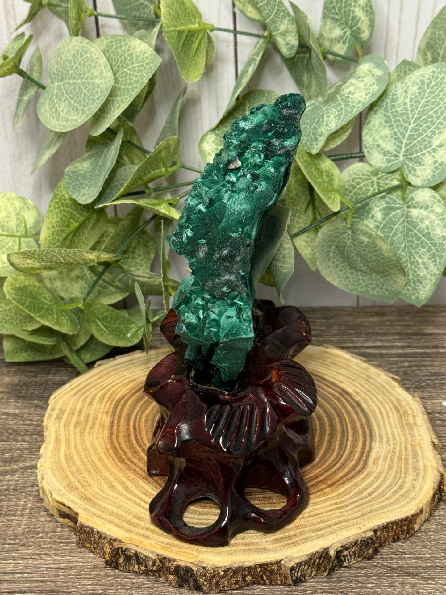 Malachite Statement Piece with Stand