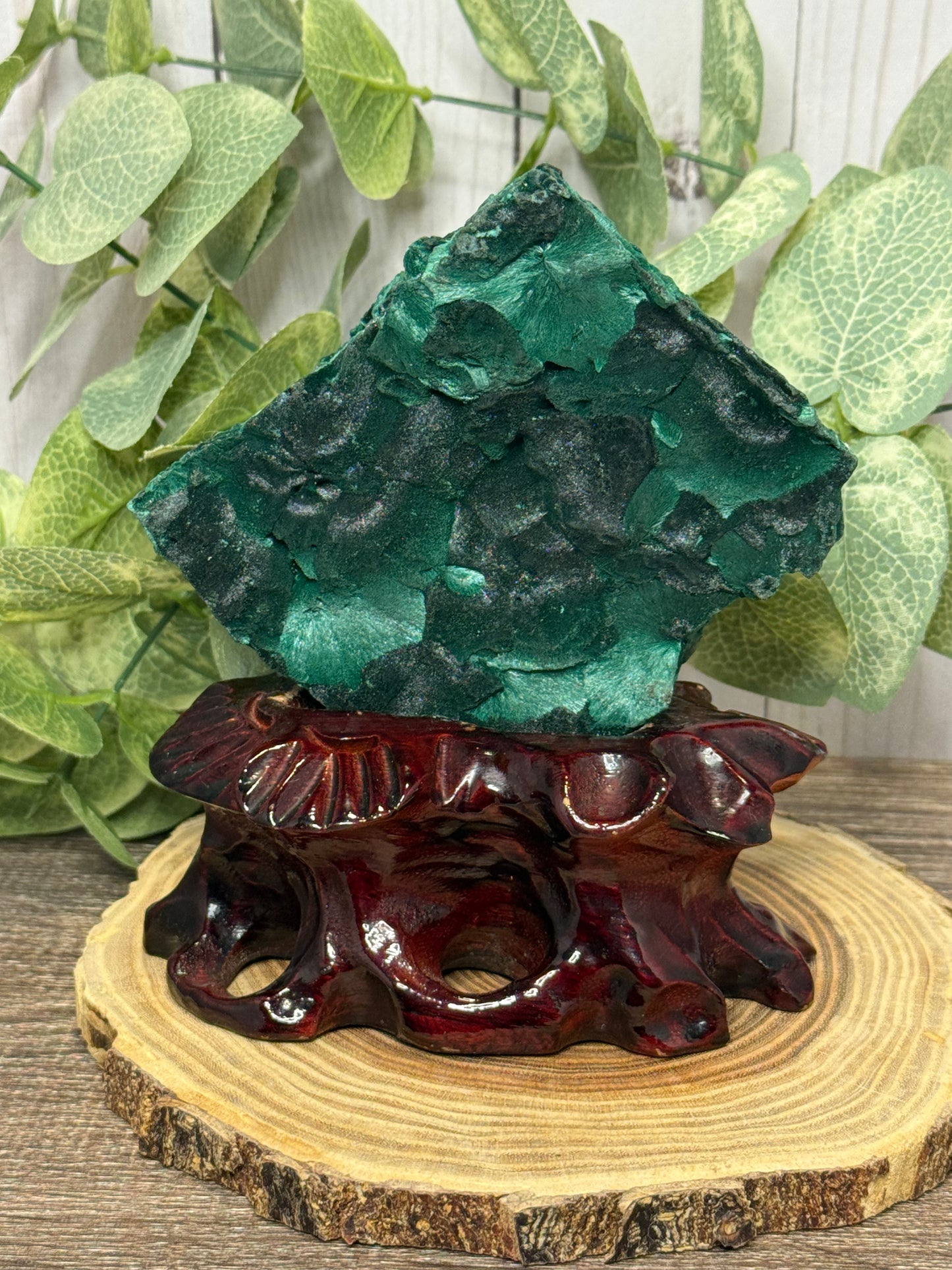 Malachite Statement Piece with Stand