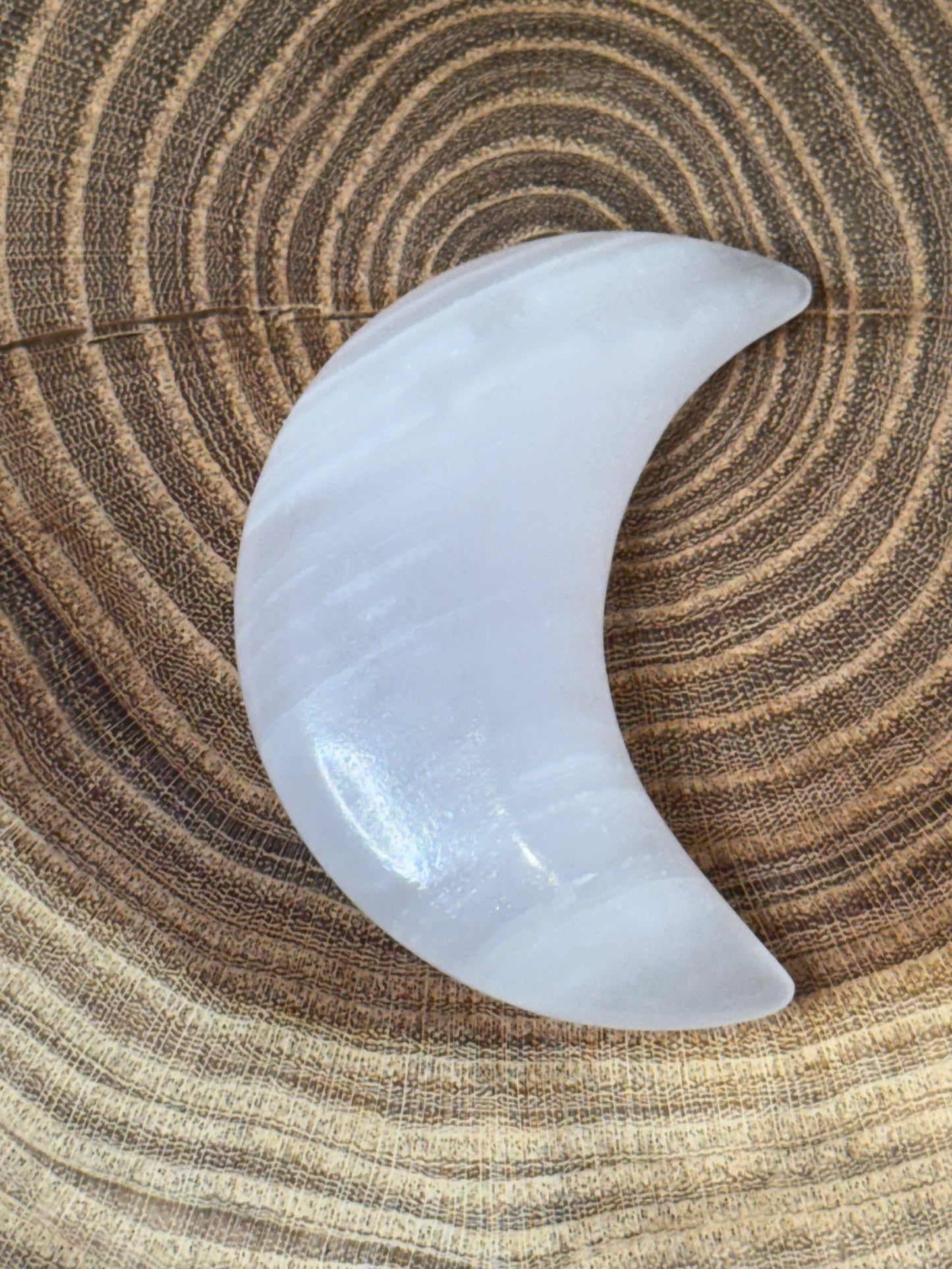 Mangano Calcite Moon Carvings