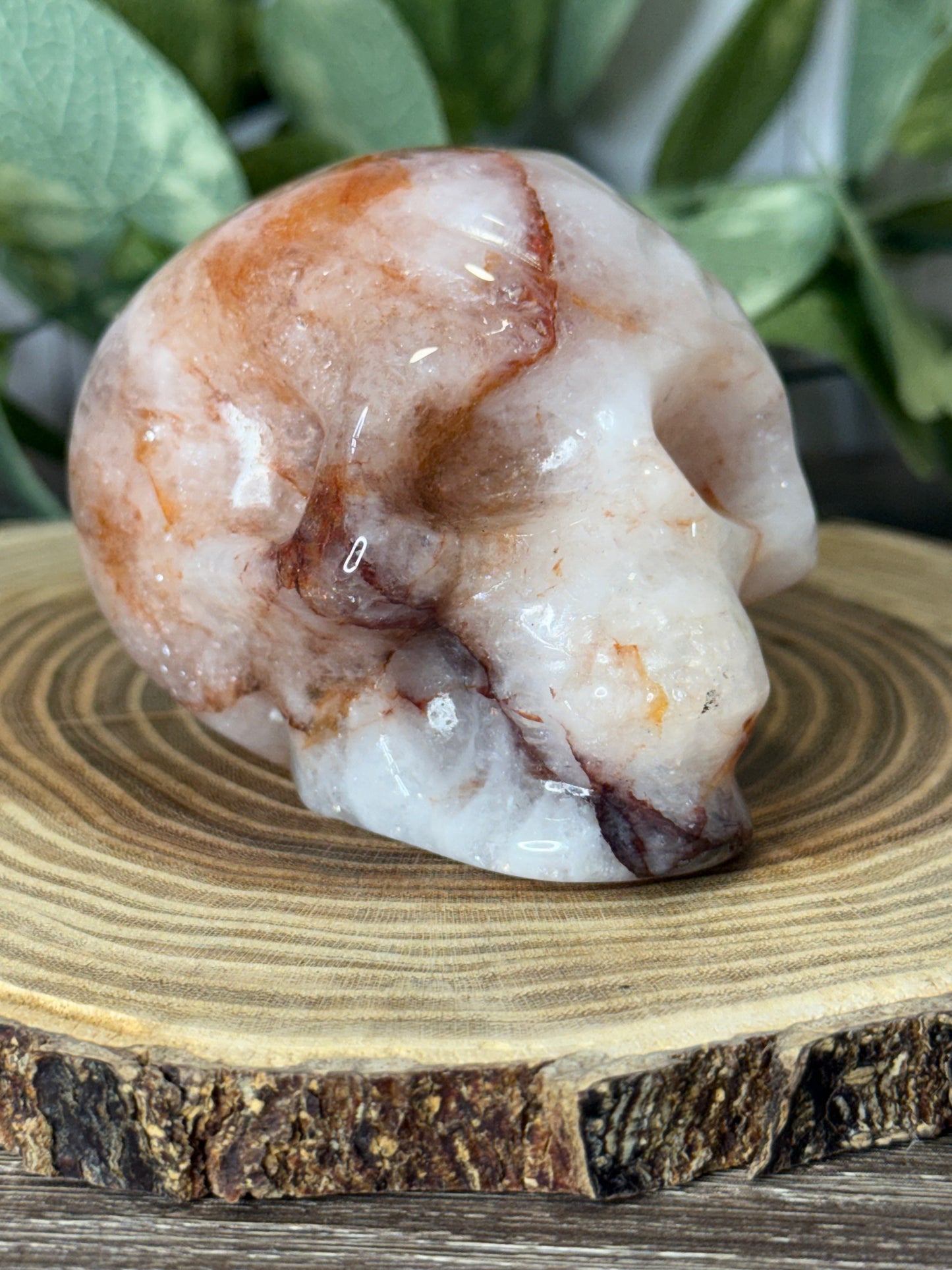Fire Quartz Skull