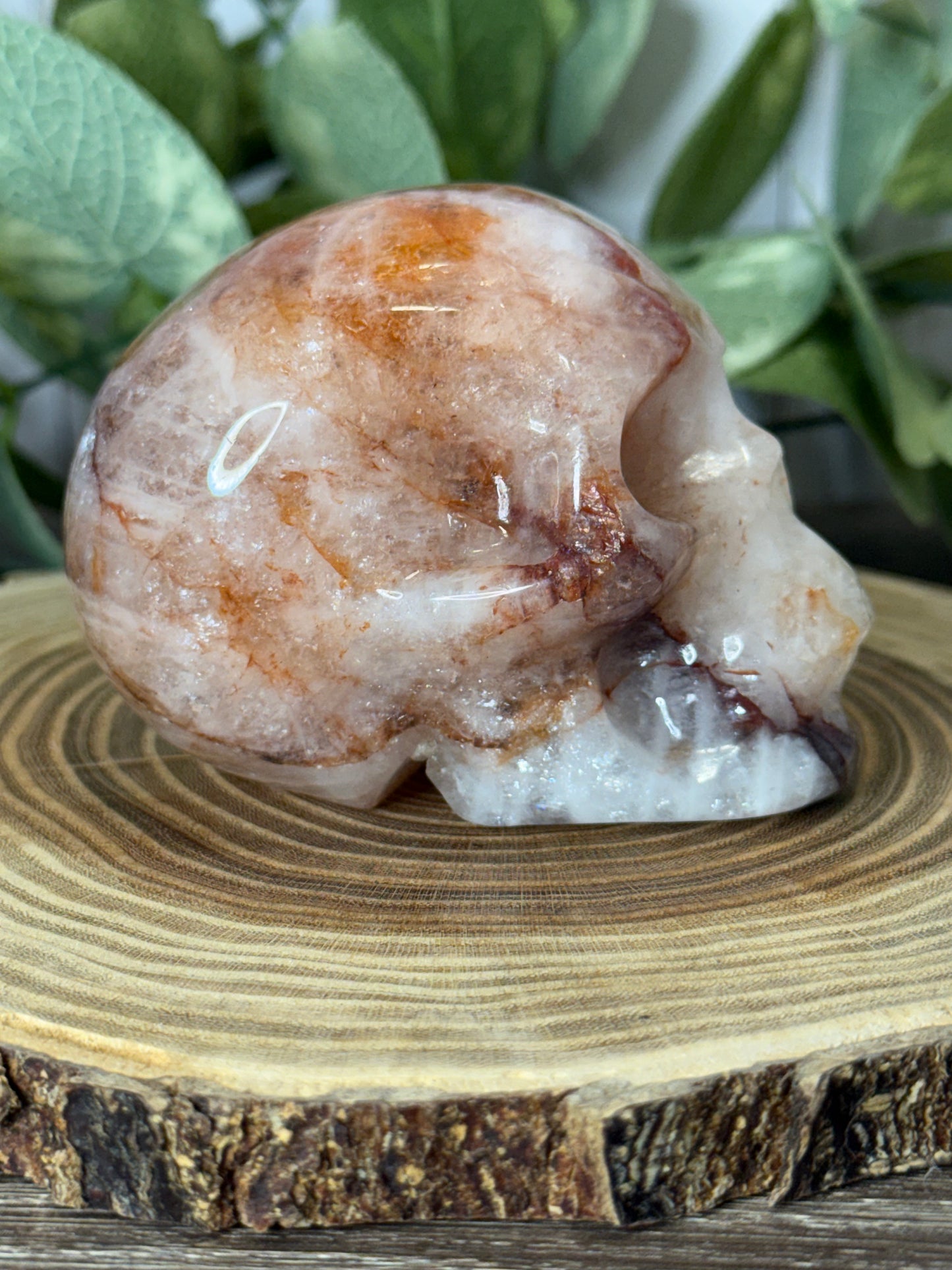 Fire Quartz Skull