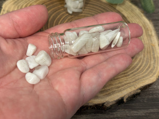 Moonstone Crystal Chip Bottle
