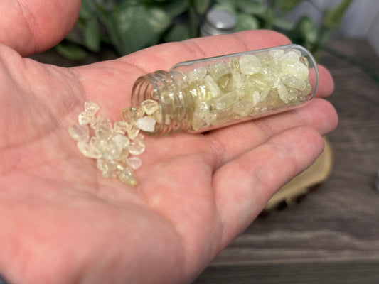 Citrine Crystal Chip Bottle (High Quality)