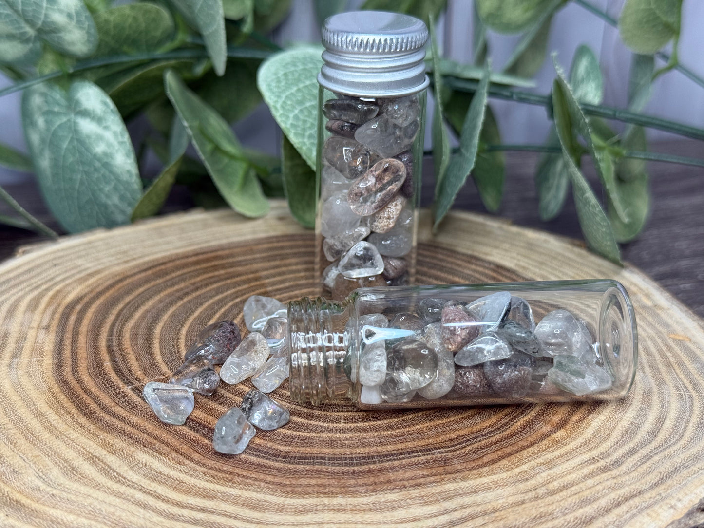 Garden Quartz Crystal Chip Bottle