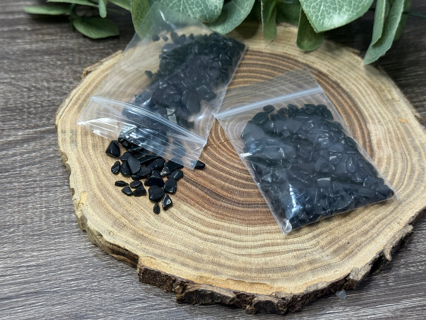 Black Obsidian (small) Crystal Chip Bag