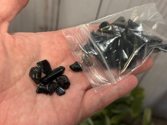 Black Obsidian (large) Crystal Chip Bag