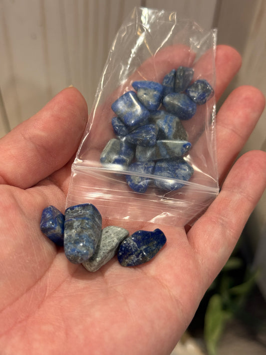 Lapis Lazuli Crystal Chip Bag