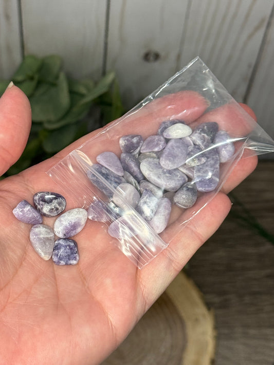 Lepidolite Crystal Chip Bag (large chips)