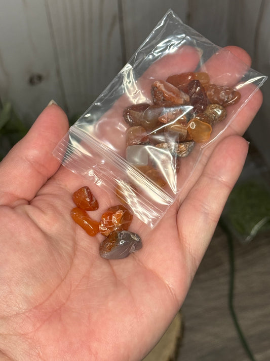 Carnelian Crystal Chip Bag (Large chips)