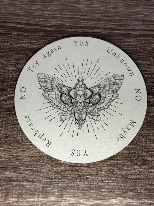 Pendulum Board - Deadhead Moth- double sided