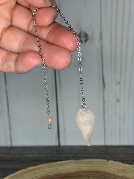 Pendulum Tapered Style - Rose Quartz