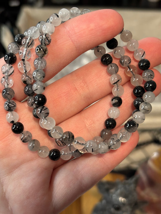 Tourmulated Quartz -  Bracelet 6 mm