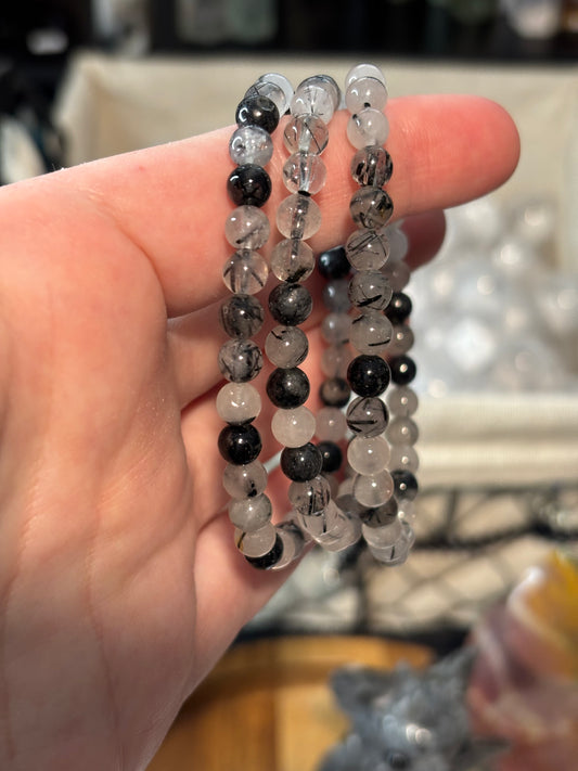 Tourmulated Quartz -  Bracelet 6 mm