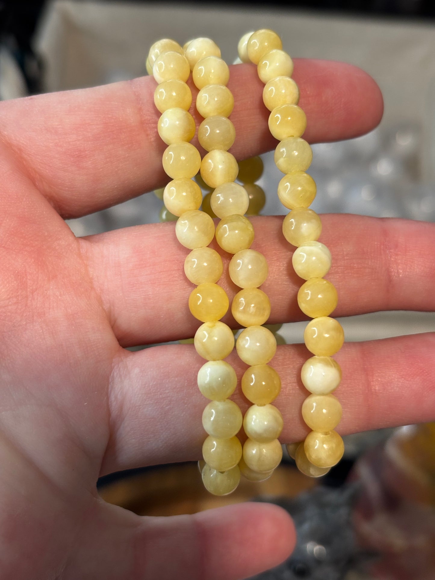 Orange Calcite - Bracelet 6 mm