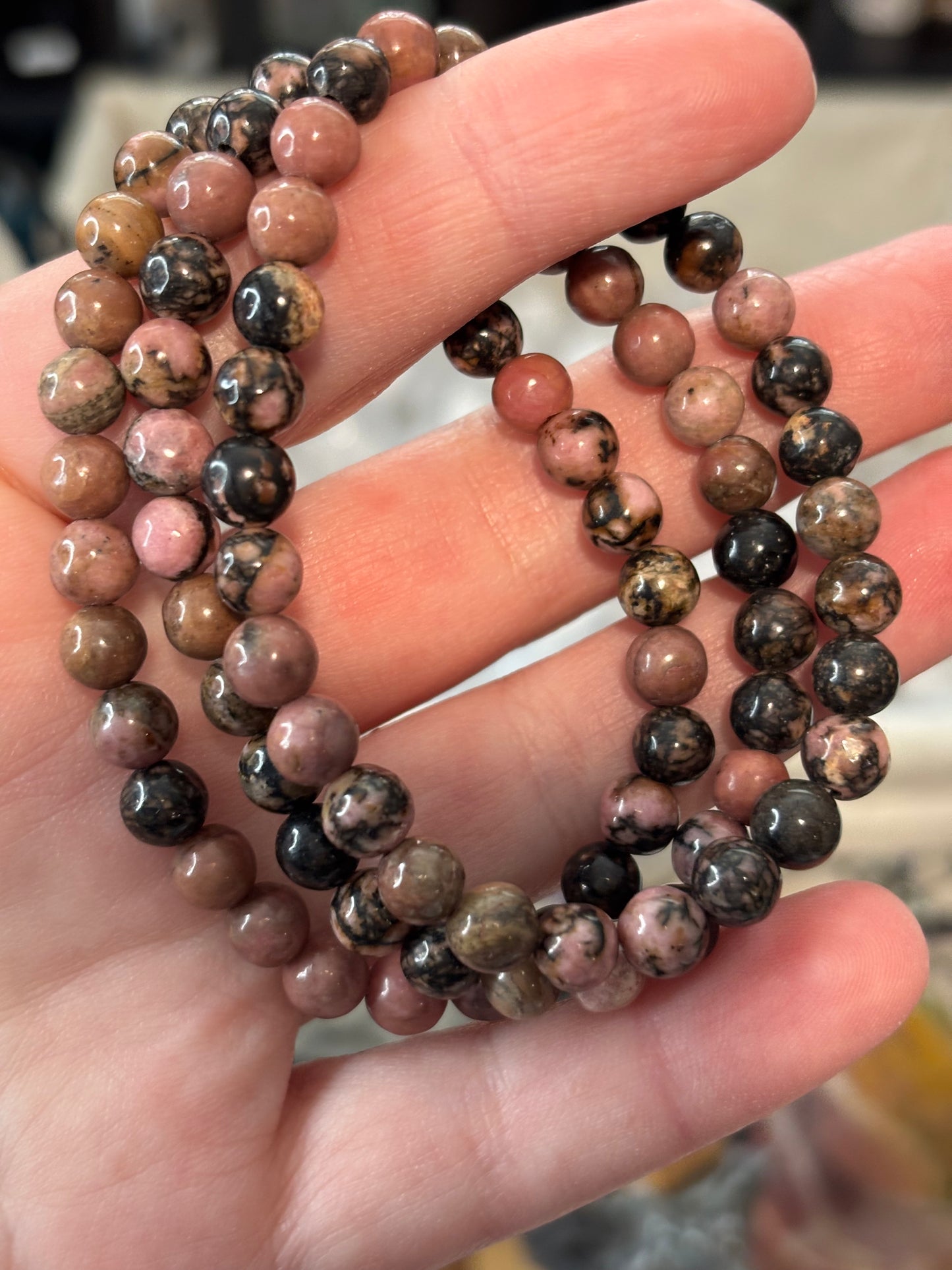 Rhodonite - Bracelet 6 mm