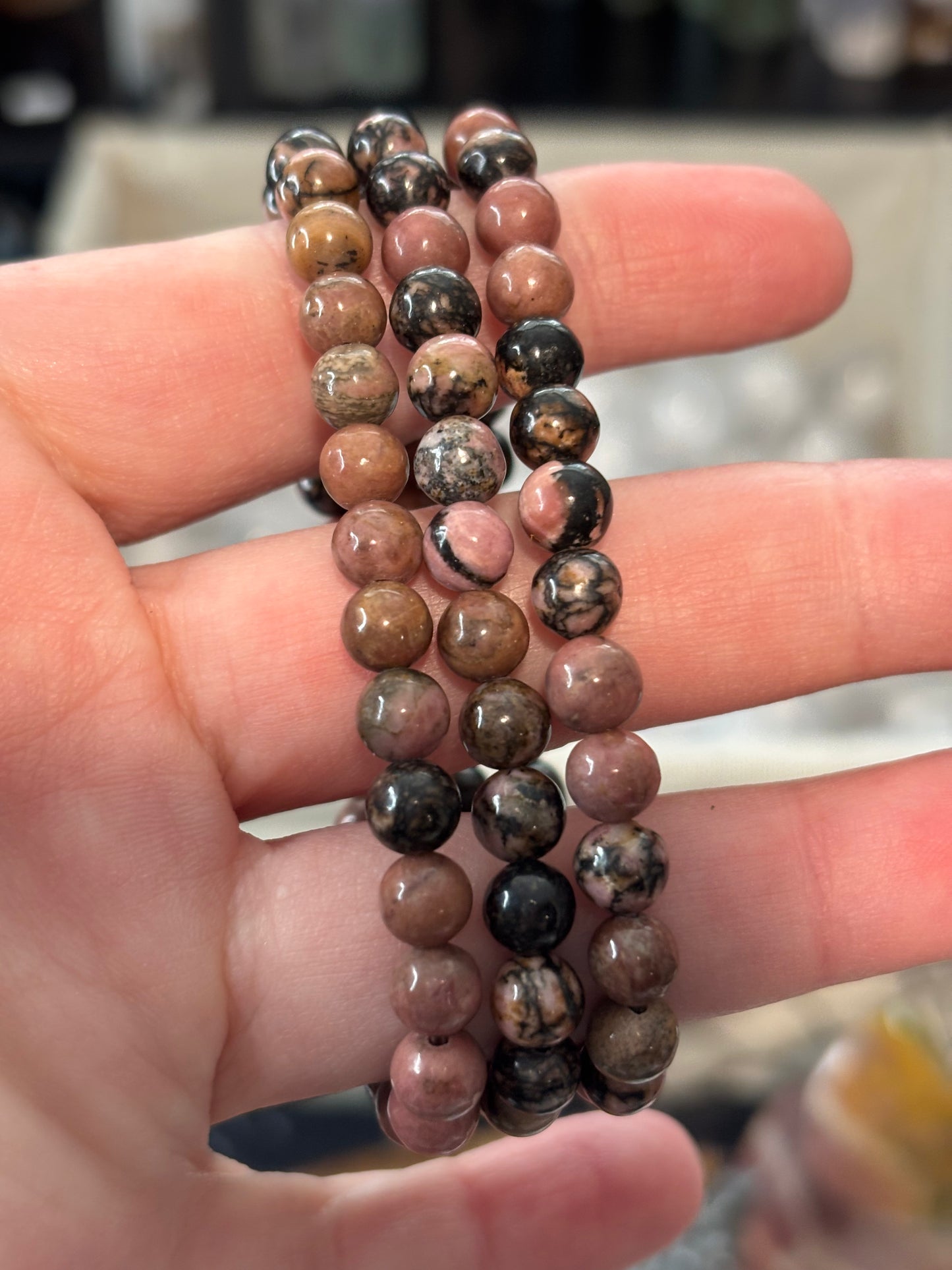 Rhodonite - Bracelet 6 mm
