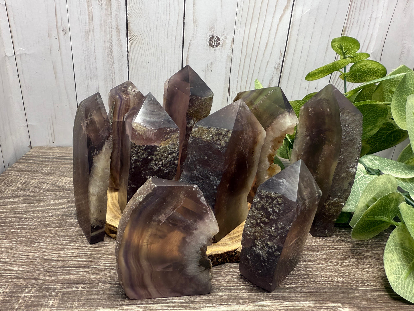 Fluorite Towers with Raw Edge