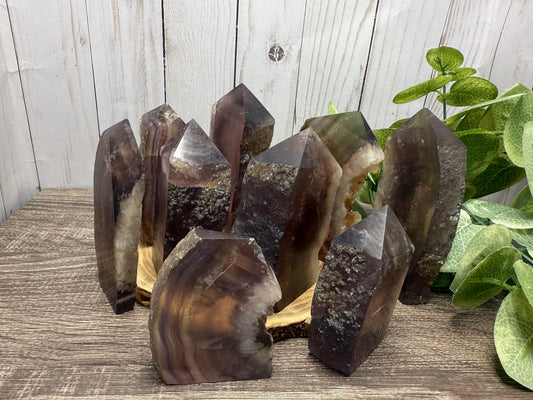 Fluorite Towers with Raw Edge