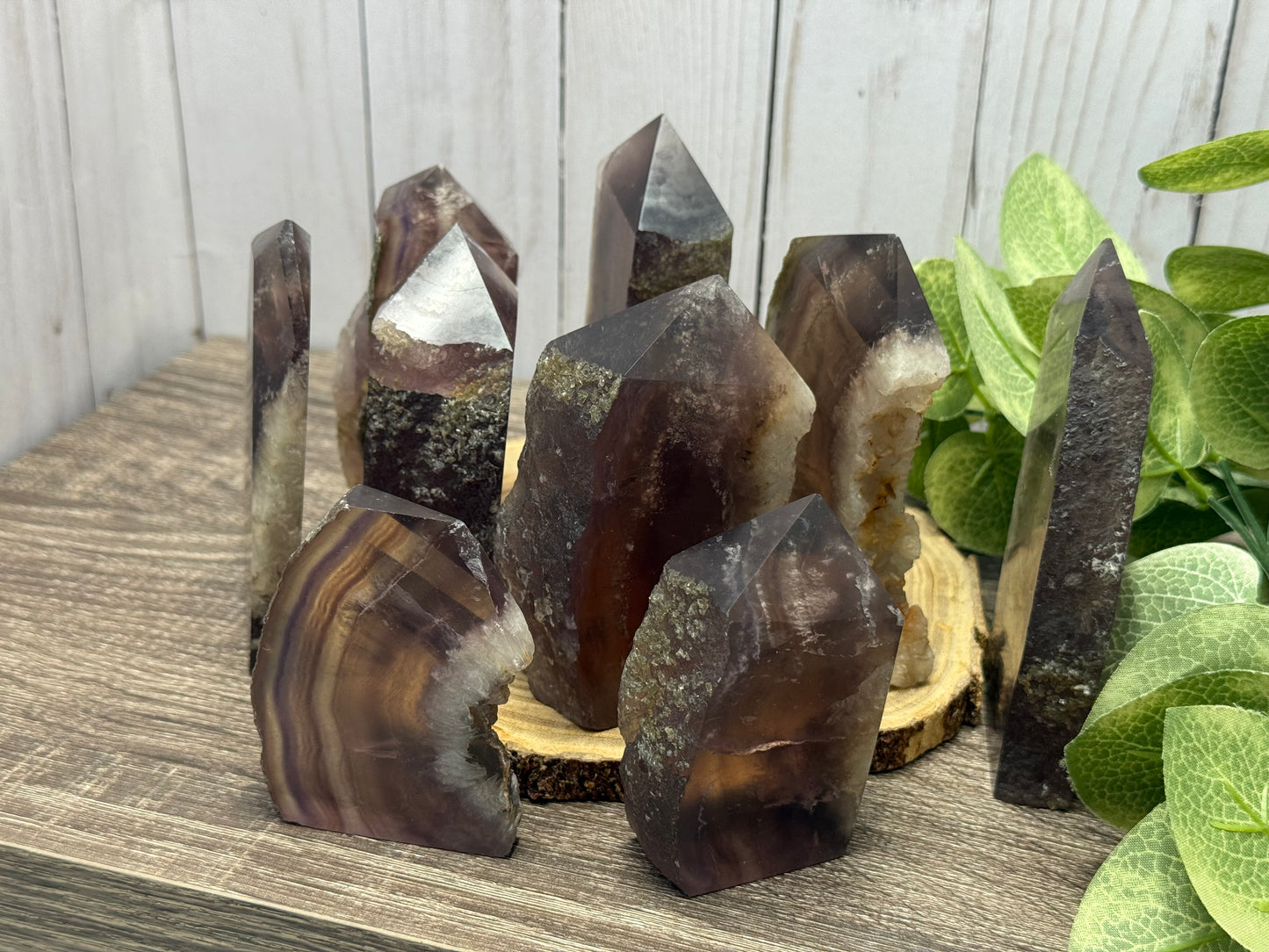 Fluorite Towers with Raw Edge