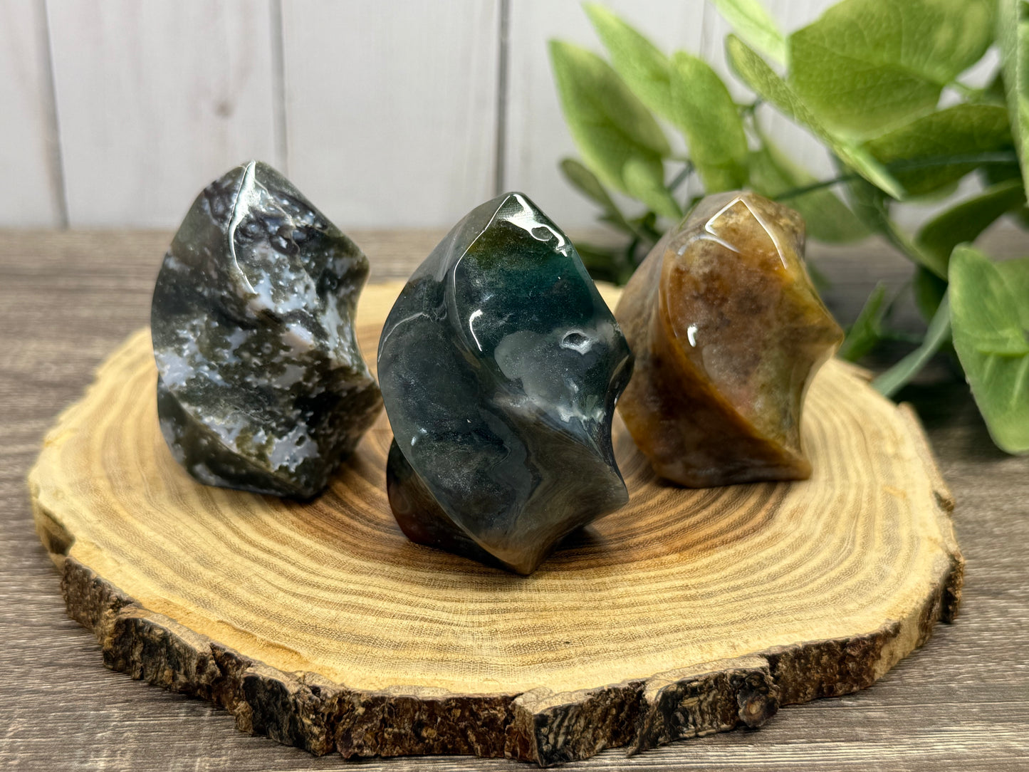 Moss Agate Smaller Flames