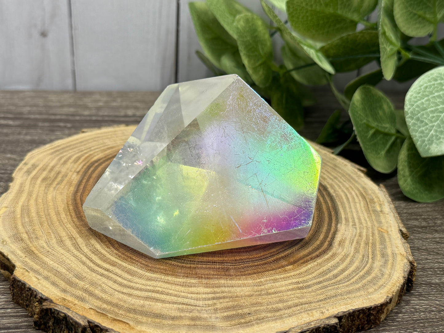 Clear Quartz Aura Coated Freeforms