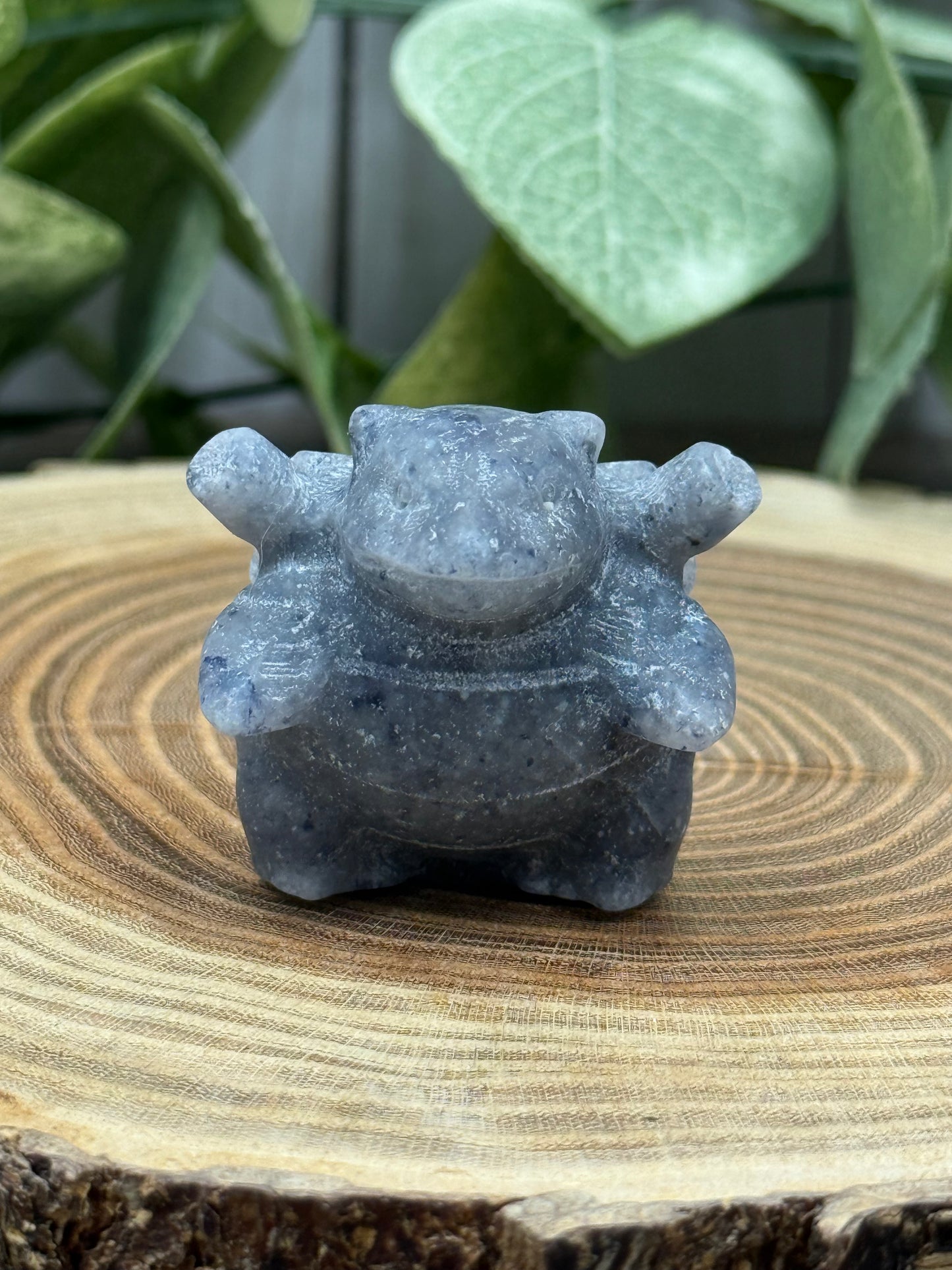 Blastoise Pokemon Carving - Blue Aventurine